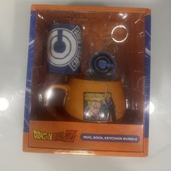 Dragon Ball Z Trunks Mug, Sock And Keychain Bundle