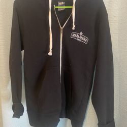 Marijuana Mansion Black Zip Up Hoodie Size Small 