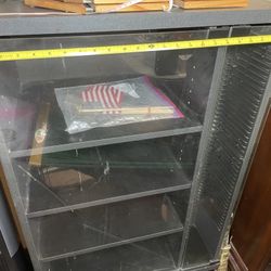 Vintage, Black TV Stand & Display Cast ..