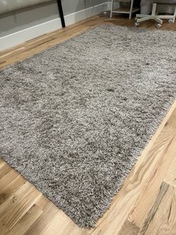 5’3 x 8 Beige Shag Rug