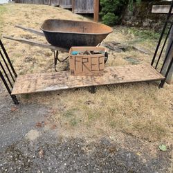 Free Firewood Rack And Wheel Barrow
