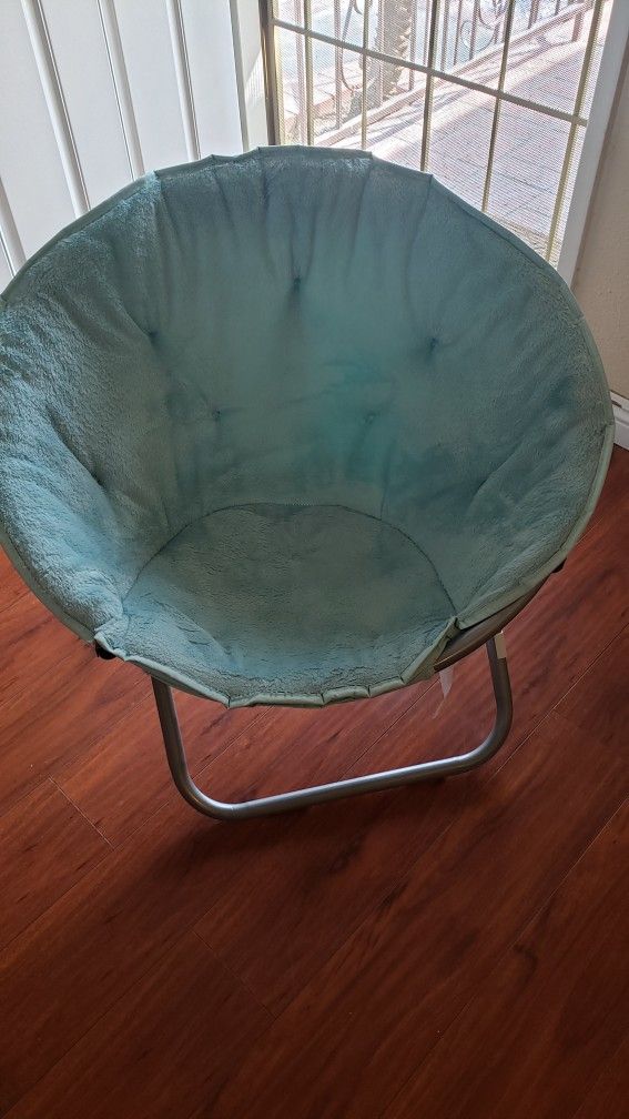 Sauce Chair Faux Fur Teal Color