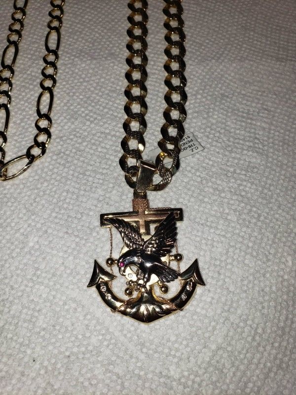 14 K - GOLD CROSS/ANCHOR BUYING