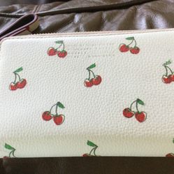 Marc by Marc Jacobs off-white Cherry print Wristlet 