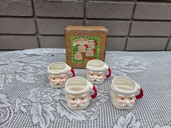 Vintage Collectible Santa clause mugs