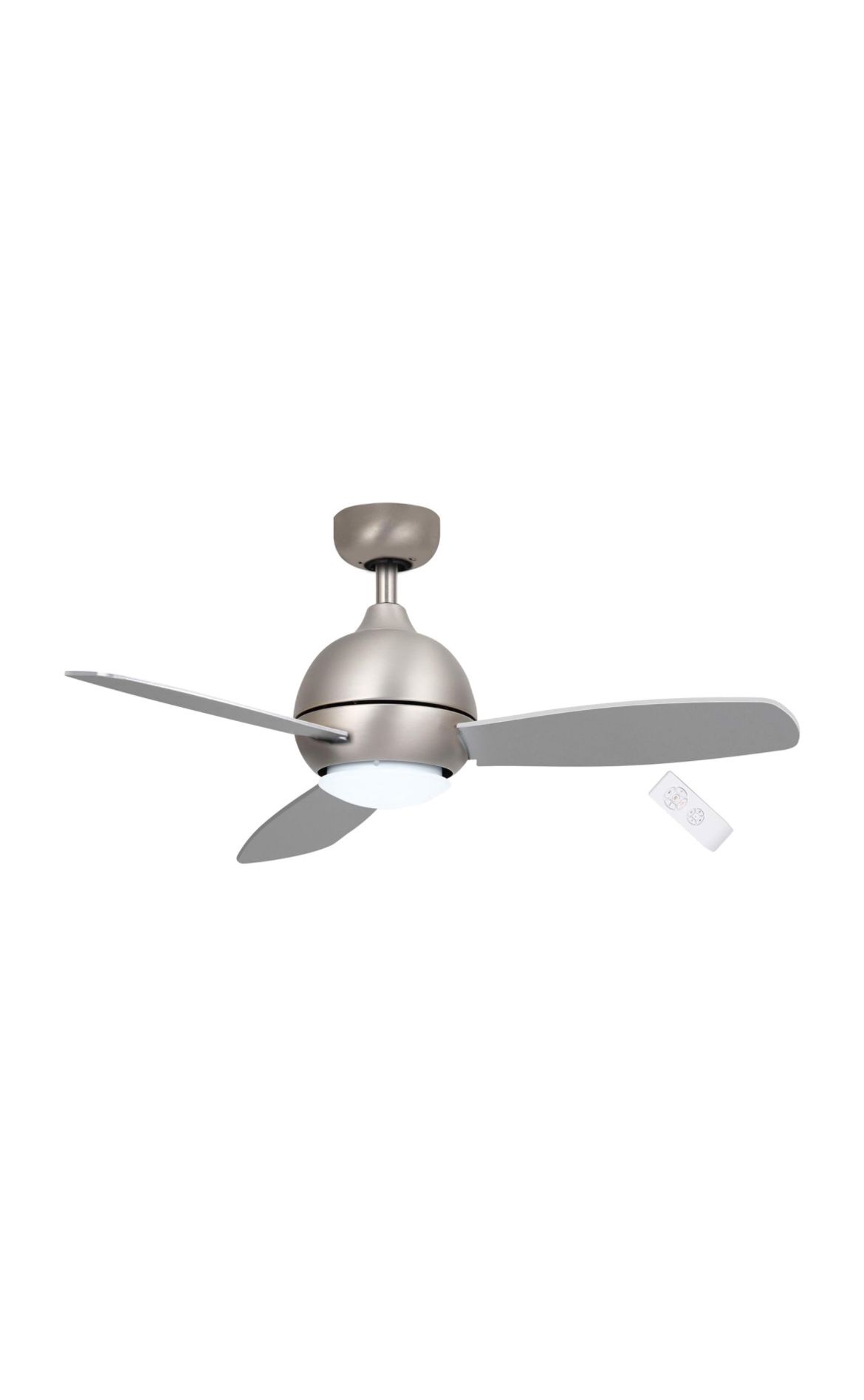 Ceiling Fan with LED Light and Remote 42" Reversible blades Brushed Nickel/tumbleweed - New In Box