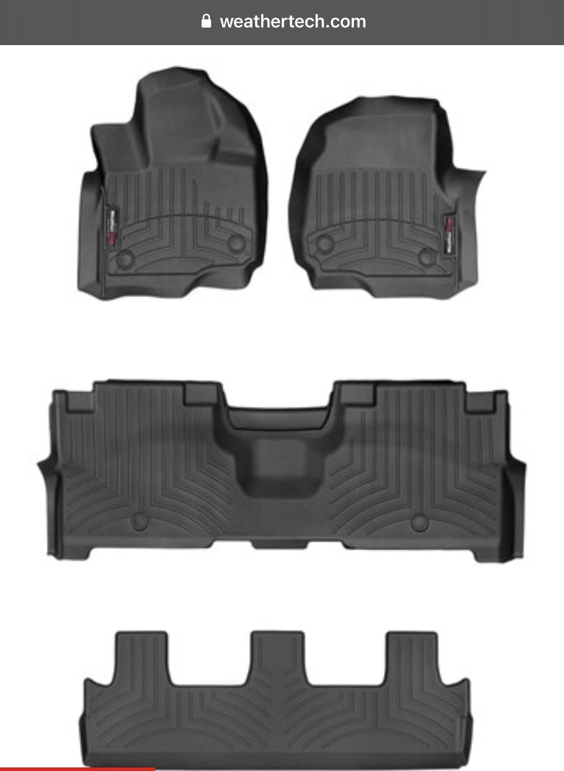 FORD LINCOLN EXPEDITION NAVIGATOR WEATHERTECH RUBBER FLOOR MATS 5 PROTECTION ALL WEATHER MAX L CARGO