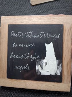 Sent without wings so no one knows they're Angels wood frame