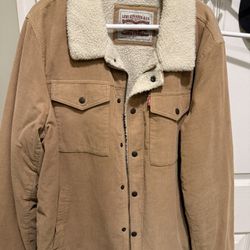 High Pile Fleece Trim Trucker Jacket — Levi’s Cowboy Jacket (vintage — Never Worn Size Large (Runs XL))