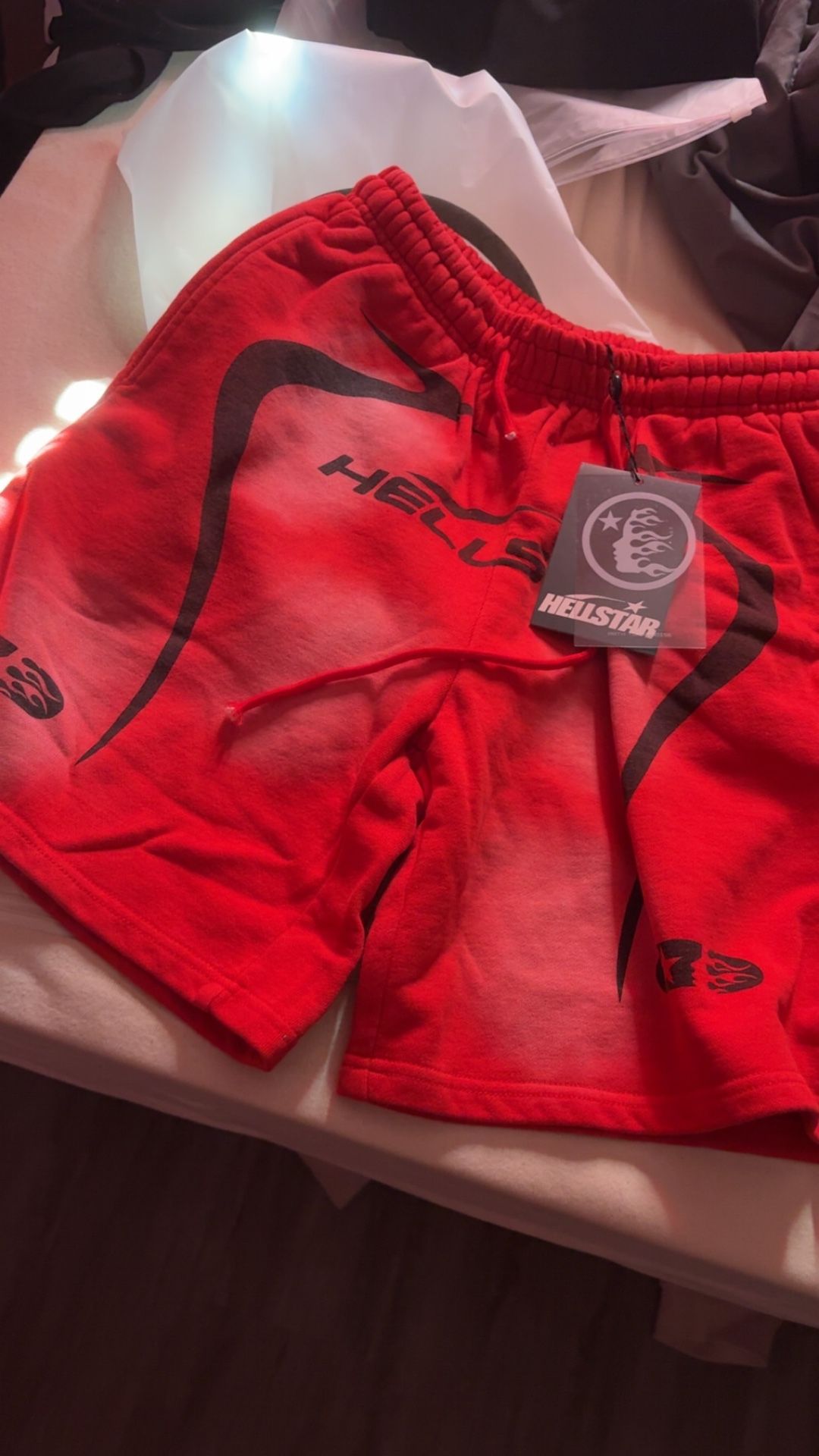 Hellstar Warm Up Shorts Red