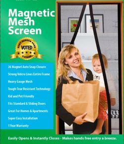 New magnetic mesh screen door for camper or smaller door?
