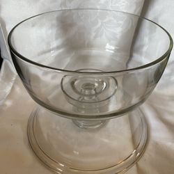 Vintage Glass Cake/salad Stand /bowl