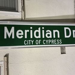 City Of Cypress California Orange County Retired Authentic Collectible Street Sign Man Cave Sign