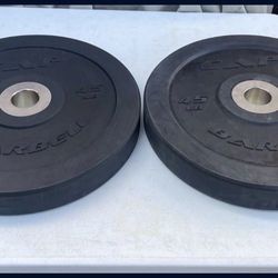 CAP 45 lb Olympic Bumper Plate, Black