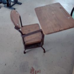 Antique Children's School Desk