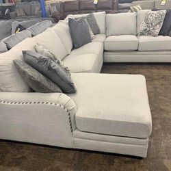 Dellara Chalk Oversized Sectional & Couch & Sofa 