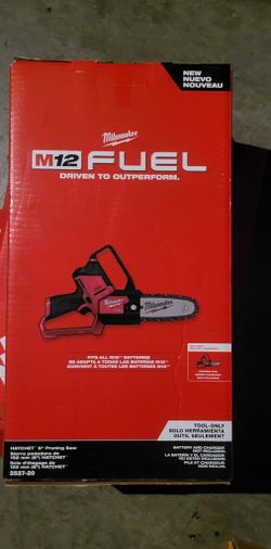 New, Nueva , Milwaukee
M12 FUEL 6 in. 12V Lithium-Ion Brushless Electric Cordless Battery Pruning Saw HATCHET (Tool-Only)