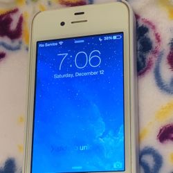 EUC iPhone 4 white color, looks like new, works!