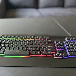 Mechanical Gaming Keyboard with Rainbow Back Light Black Wired