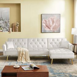 Sofa White Velvet New