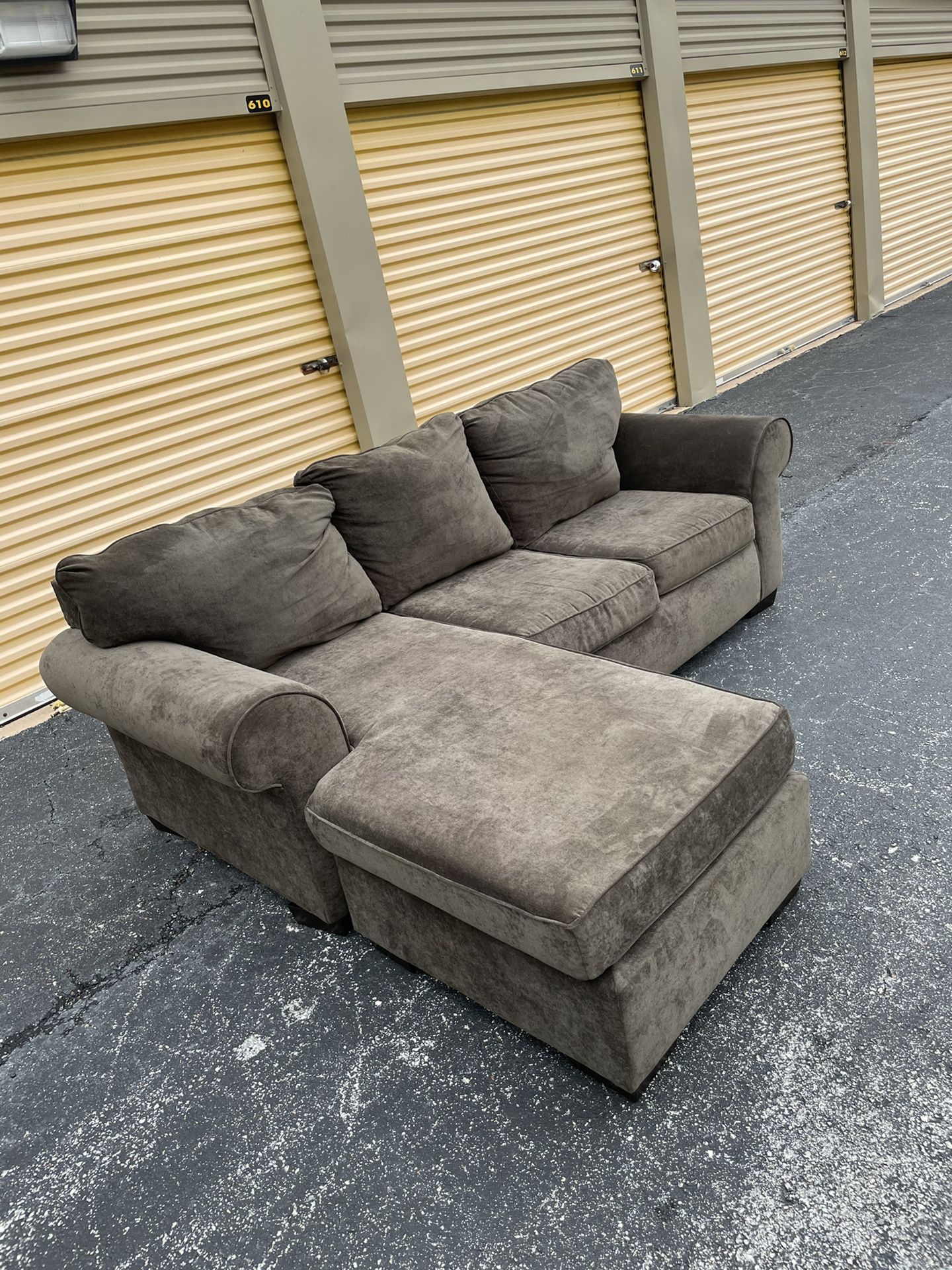 8 Ft Micro suede Reversible Couch/Chaise for Sale in Clearwater, FL