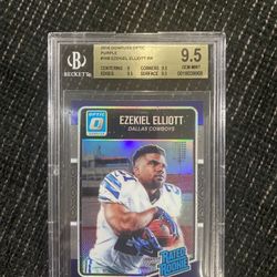 2016 Optic Football Purple RC#168 Ezekiel Elliott BGS 9.5