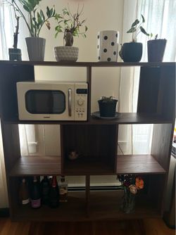 Mid-Century Modern Wooden Bookshelf - $90