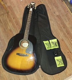 Epiphone PRO-1 Acoustic Guitar Bundle + Case & Tuner