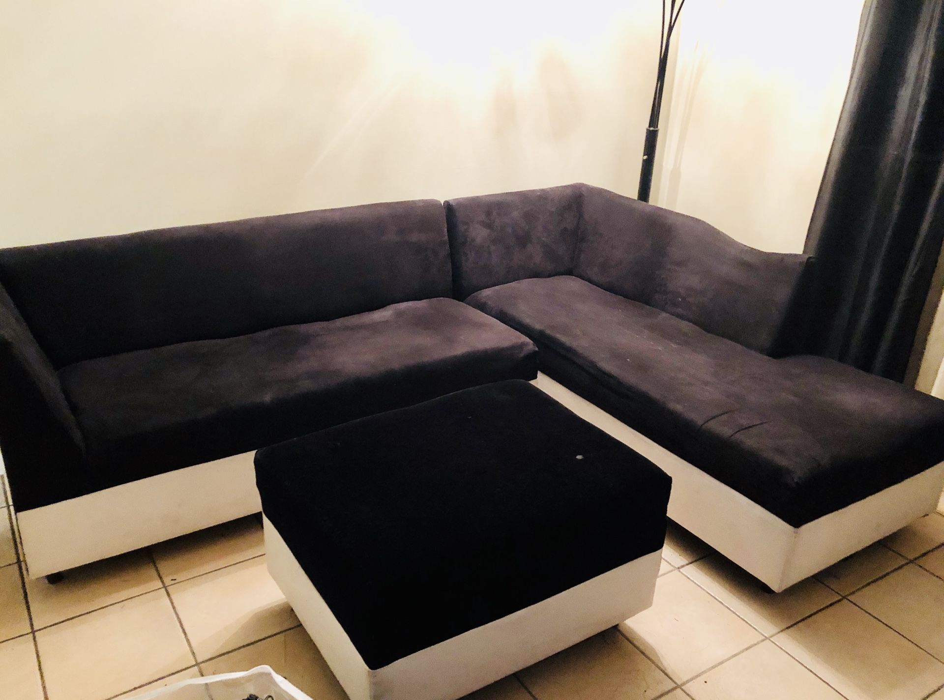 Black and White Sectional