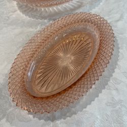 Pink Depression Glass Miss America 3 Pieces