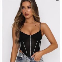 White fox top-wore once/New