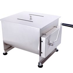 Hakka 40L/80lb Double Axis Stainless Steel Manual Meat Mixer - FMM40D