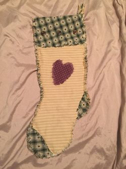 Beautiful rustic large hand made Christmas stockings