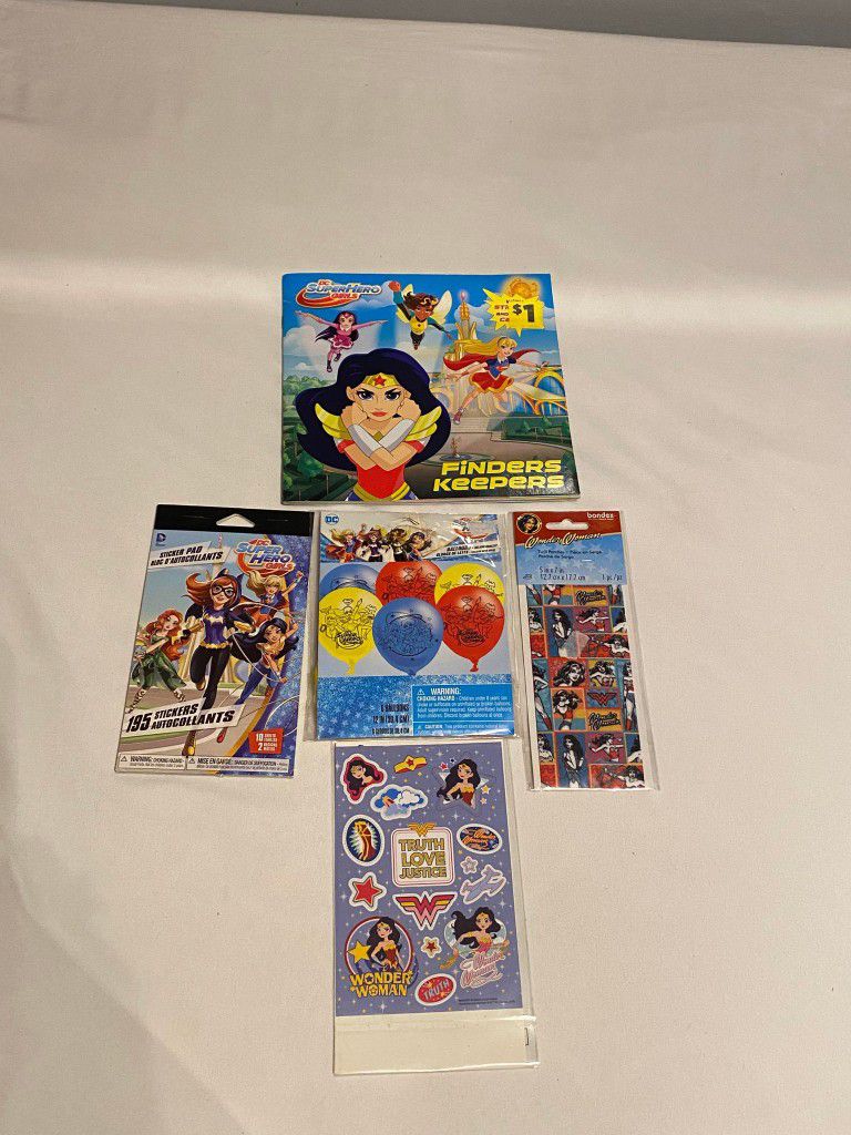 DC Comic Super Hero Girls Book Stickers & Wonder Woman  Twill Patch ❤️