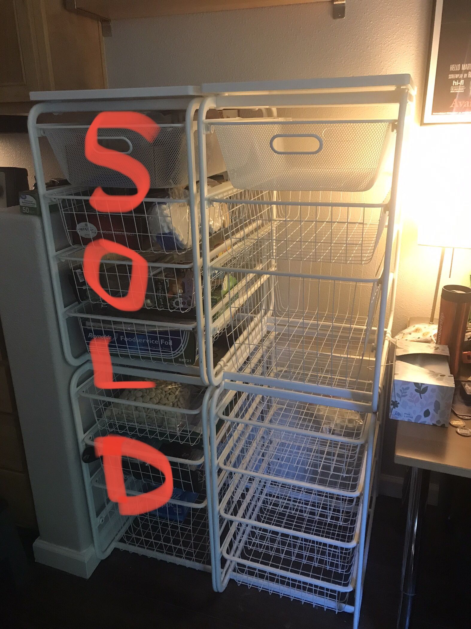 Two IKEA ALGOT Stackable Drawer Unit Storage System JONAXEL for