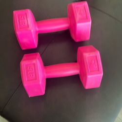 Pair Of 5 LB Easy Grip Dumbbells 