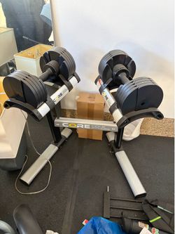 Core Fitness Dumbells with rack
