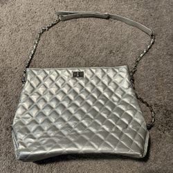 Silver Quilted Women's Bag crossbody shoulder bag 