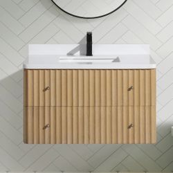 36” La Jolla Washed Oak - New In Box Floating On Sale!