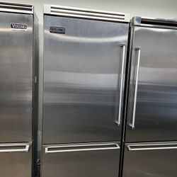 Viking 36”Wide Built In Bottom Freezer Refrigerator Stainless Steel 