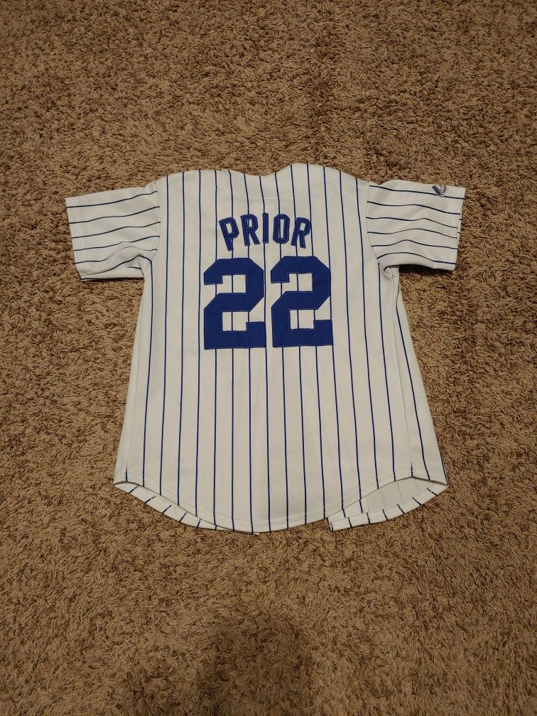 KIDS VINTAGE CHICAGO CUBS MARK PRIOR #22 JERSEY Sewn Majestic SIZE YOUTH MEDIUM