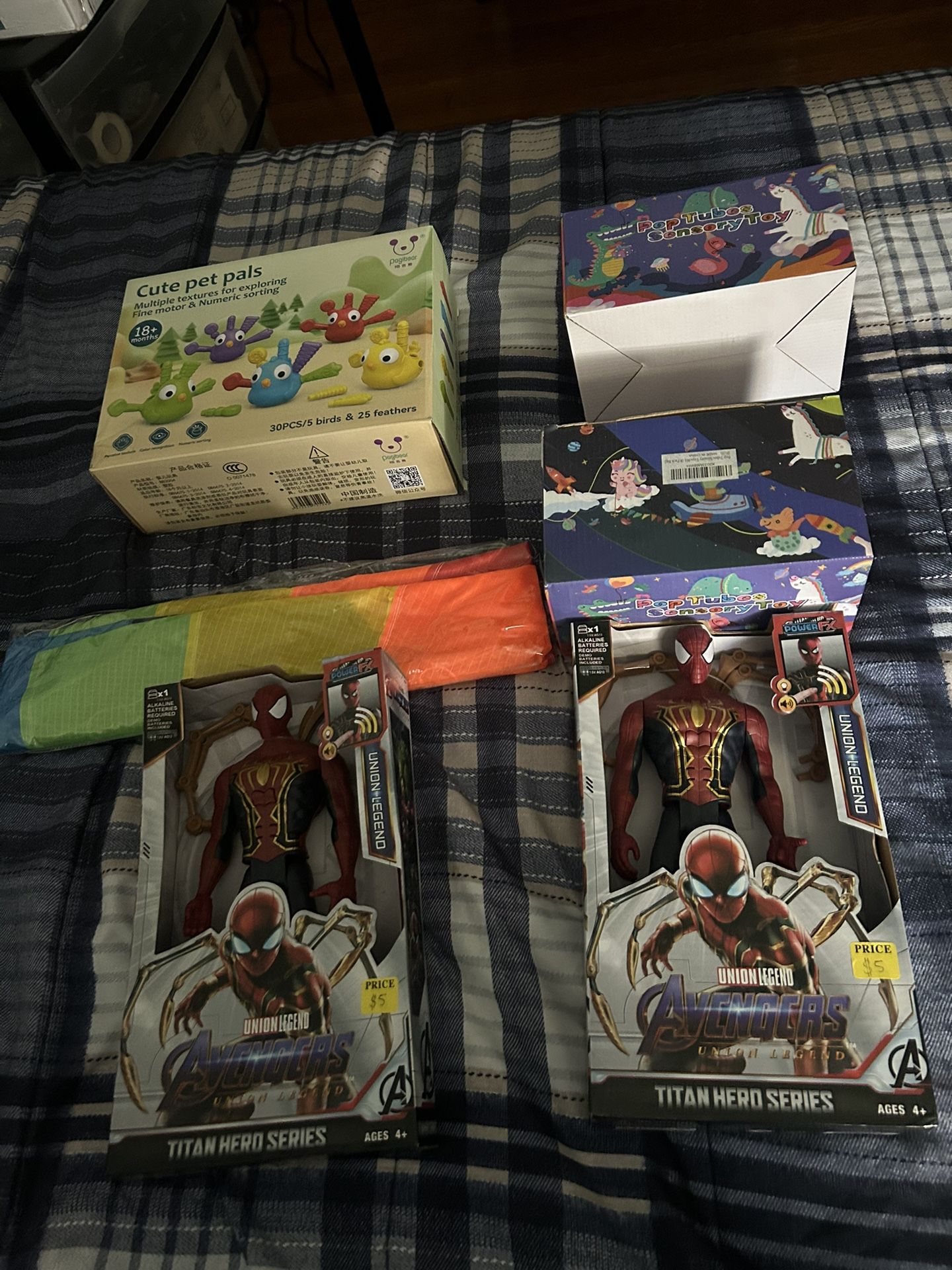 Toy Bundle: Cute Pet Pals, Avengers Figures, and Pop Tubes