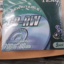TEAC CD-RW 80 Min 700MB Compact Disk Rewritable CD Disc
