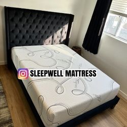 New Queen Bed Frame With Mattress 