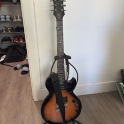 EPIPHONE GUITAR + STAND & CORD