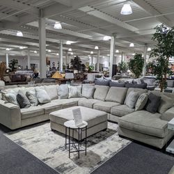 LARGE 5PC SECTIONAL W/ OVERSIZED OTTOMAN
