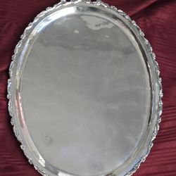 Sterling Silver Platter.  Huge. .925. Coin. Bullion