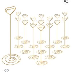 Gold Heart Place Card Holders (Qty. 32)