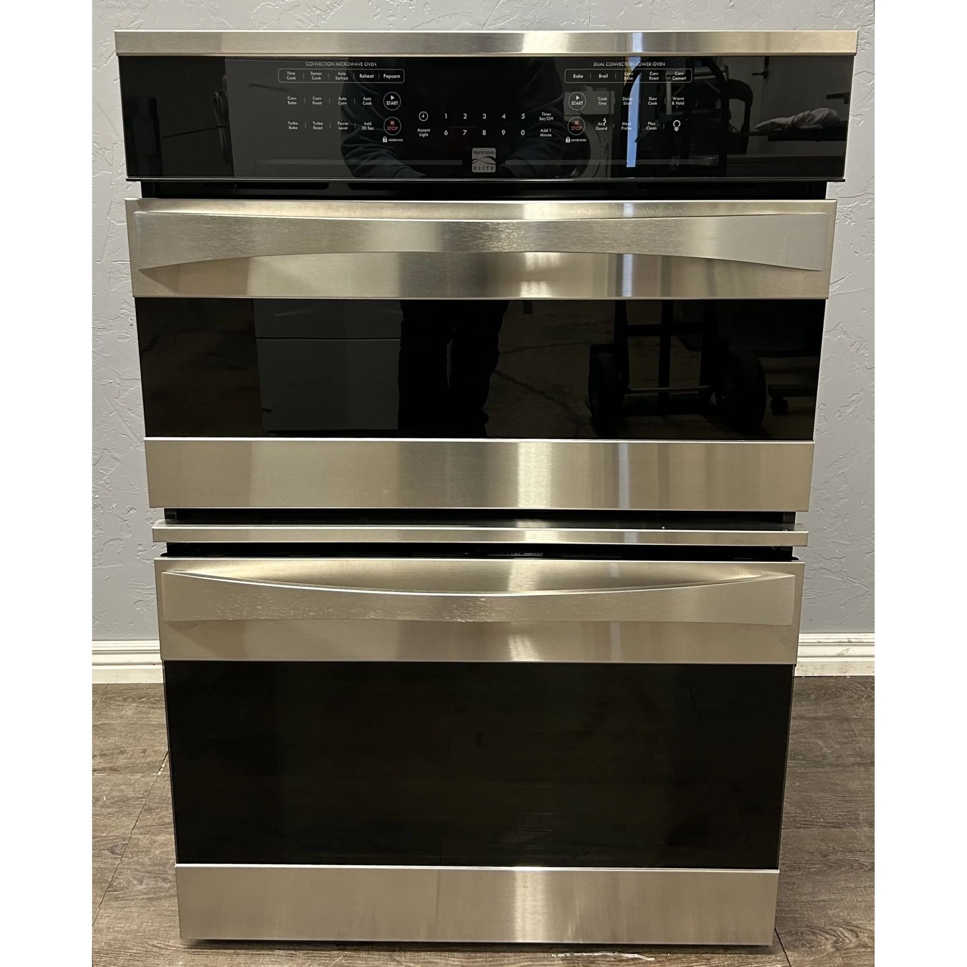 Kenmore Electric Microwave Wall Oven Combo In Stainless Steel