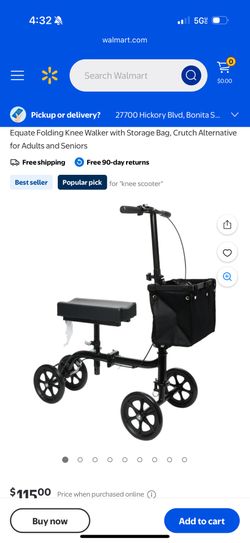 Knee Cart-equate-Adult, Folding deluxe -like new